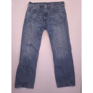 Levis Jeans Mens 36x32 Blue 569 Loose Straight Fit Mid Rise Medium Wash Denim
